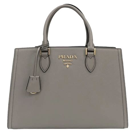 1ba228 prada|Prada Argilla Gray Saffiano Lux Leather Large Satchel Handbag .